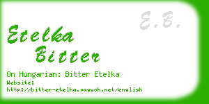 etelka bitter business card